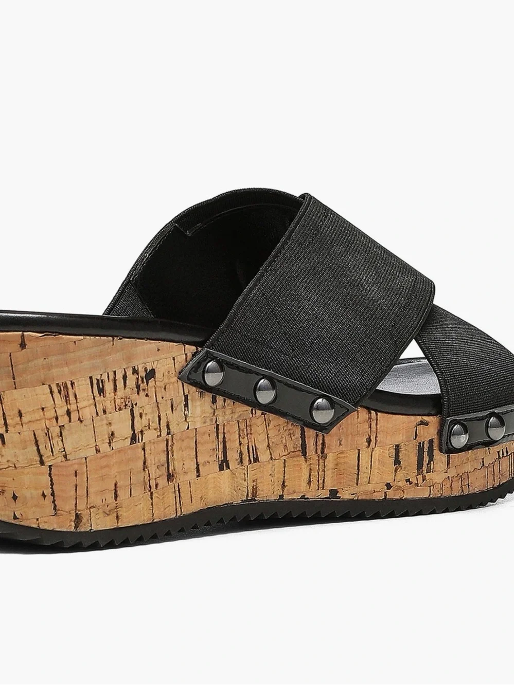 Donald J. Pliner Black Summera Cork Platform Sandal Slide NWT (no box) size 8